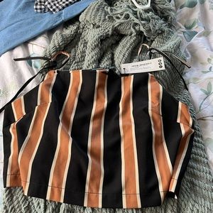 Petite striped crop top!